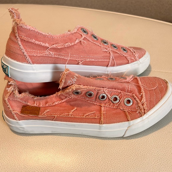 Blowfish Malibu Sneakers Dusty Pink Women's Shoes-8 Coral Slip On Canvas Casual - Picture 5 of 10